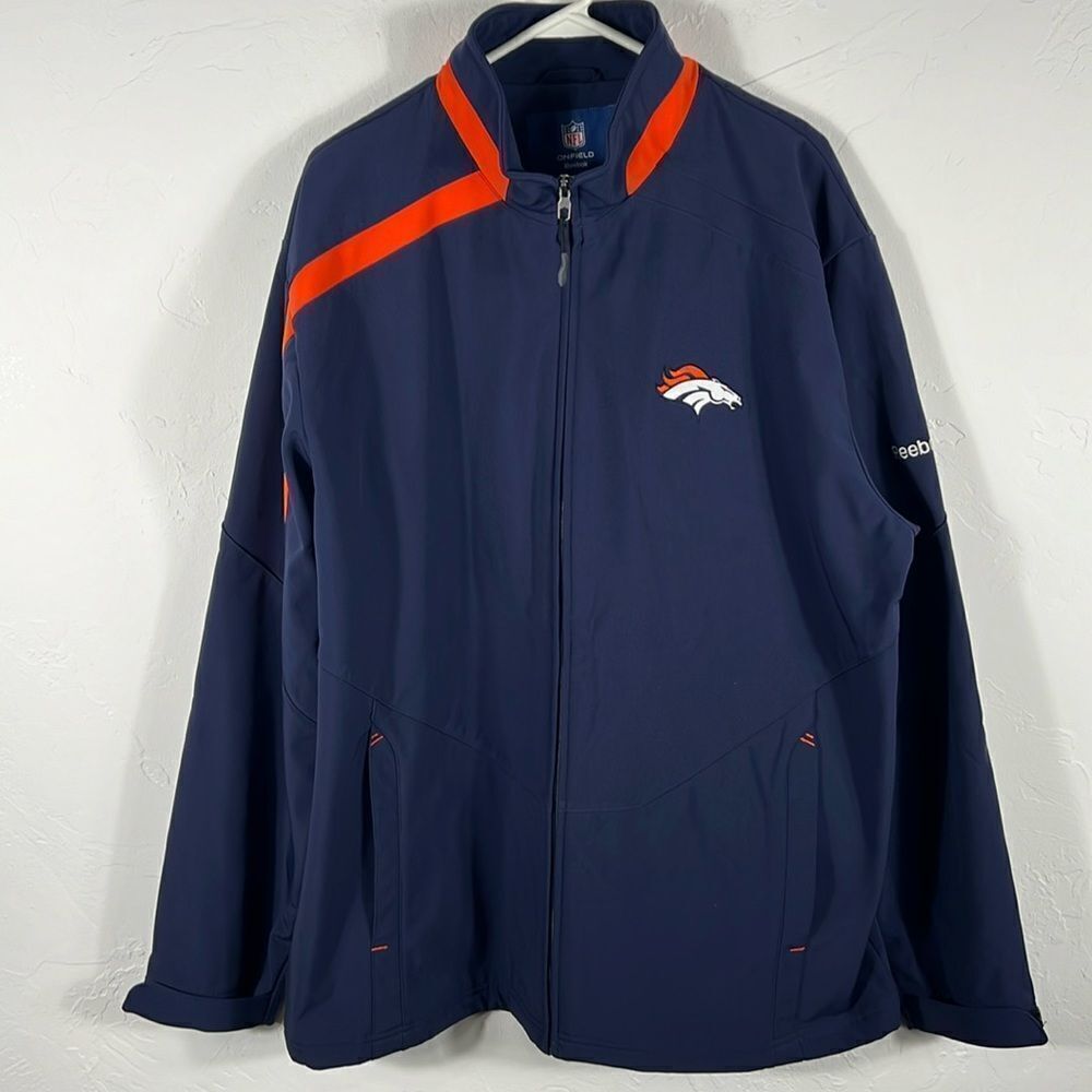 🔥🏈 Vintage DENVER‎ BRONCOS NFL Football Performance Zip Jacket Sz XL - PERFECT